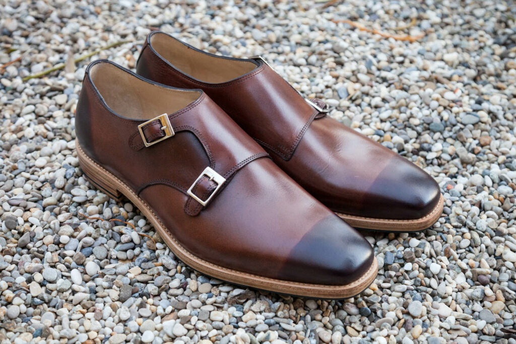 Braune Halbschuhe für Herren, vom Schuster gefärbt