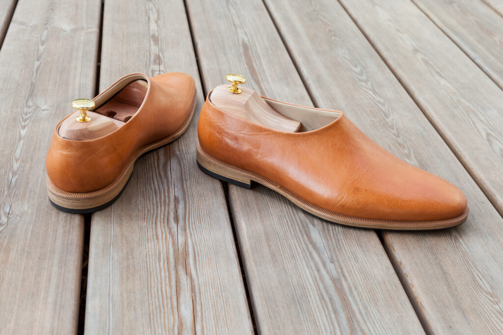Hellbraune Maßschuhe ohne Naht, Herren